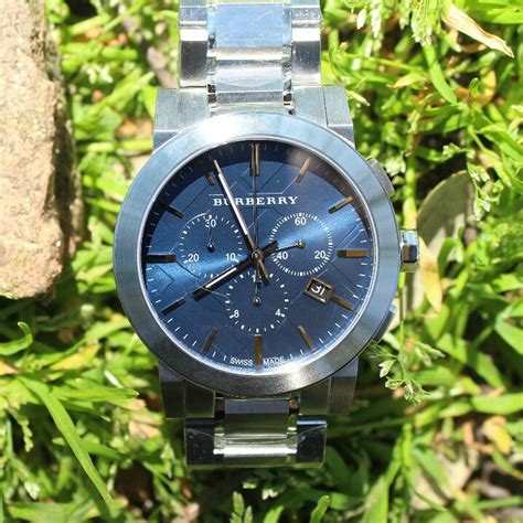 burberry chronograph blue dial stainless steel mens watch bu9363|Burberry Men's Watch Chronograph The City 42mm Blue BU9363.